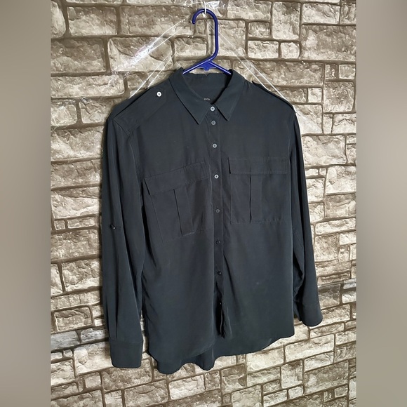 All Saints Women’s Long Sleeve Modal Button Up Size Small - Picture 3 of 8